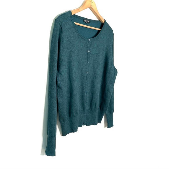 Lane Bryant | Dark Green Cardigan Sweater - Picture 2 of 6